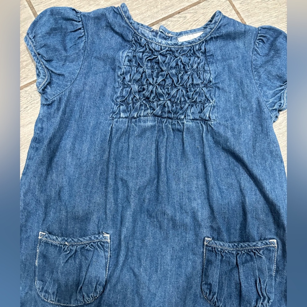 Hanna Andersson Stylish Blue Denim 100% Dress Size 110 - Picture 2 of 7